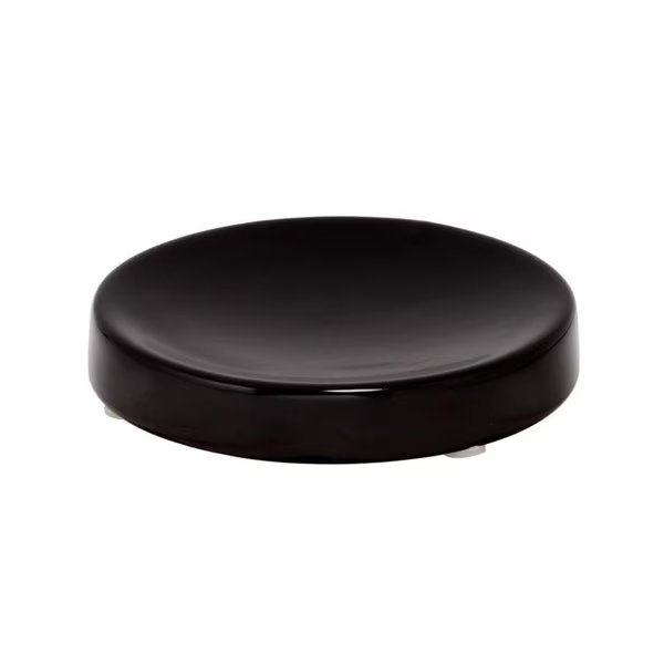 Eco Vanity Black Ceramic Soap Dish, Interdesign, Mfr#: 28217